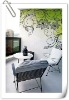 HS-106 Modern Green Washable Flower Design Soundproof Wallpaper