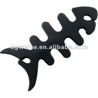 2012 durable & colorful silicone fish bone shaped earphone cable winder