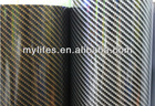 Glossy Surface Black 2D Carbon Fiber Vinyl Self Adhesive Carbon Fiber Wrap