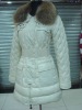 authentic fur collar long down jacket winter coat for women