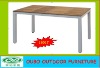 Best seller aluminum teak wood outdoor table(1601T)