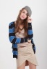 MISTIC 2012 autumn new arrival women's casual stripe elegant loose all-match medium-long sweater female cardigan