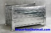 Folding stainless steel mesh container/pallet cage