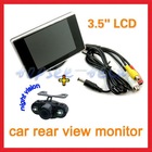 Hot selling car reversing parking system 3.5" desktop tft lcd monitor +Plug-in back up camera