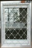 glass louver window with grill, upvc frame removalbe glass louvers , adjustable louver shutter,frosted glass shutters