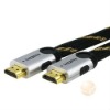 High Speed HDMI Flat Cable M/M, 10 FT / 3 M, Metal Silver