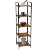 5 tier square bamboo display rack