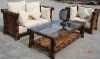 bamboo sofa sets with antique charcoal smoke color