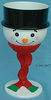 plastic snowman with black hat cup for christmas gift