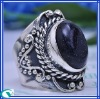 wholesale agate 925 sterling silver gemstone ring