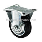 Industrial Fixed Black Rubber Caster Wheel