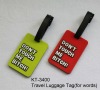 Soft PVC luggage tag for travelling