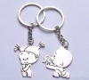 promotion fashional boy and girl metal cuple keyring