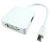 Hot selling Mini dp to dvi+hdmi+displayport 3in1 adapter (mini dp female to dp male/mini dp to s-video/mini dp to dp adapter)