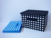 Rectangular 600D foldable storage basket with lid