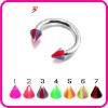 fashion 316 SS circular barbell women eyebrow body piercing jewelry (S300418)