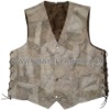 Men's Fashion Patched Leather Vest