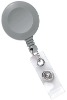 Round Solid Colored Badge Reel with Clear Vinyl Strap