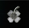 925 sterling silver jewelry pendant with four leaves