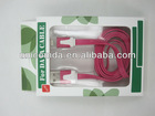 Rose Red 3ft Flat Noodle 1M Data USB Cable for iPhone 5G Manufacture