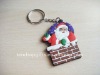 Santa Claus christmas soft PVC keychain