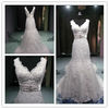 WR2098 Latest Design Photos Deep V Neck Vintage Lace Mermaid Wedding Dress