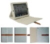 Top Luxury PU leather case for the new Ipad/Ipad 2, fashion design