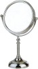 Stainless steel and glass hairdressing mirror