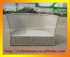 2011 Barcelona new design double aluminium sofa wicker TC5149