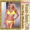 two-piece yellow sexy fringe bikini