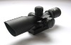 Mini 2.5-10X40 rifle scope red green Mil-Dot Reticle with side attached red laser sight combo