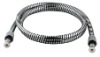 PVC Reinforced Shower Hose, Silver & Black