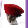 Red 100% cotton women's fashion plain berets cap