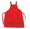 Red printing cooking apron