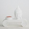 2012 white marble budda head candle holder