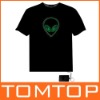 Sound Activated E.T.'s Head Pattern EL Equalizer LED T-Shirt