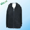 Men's polar fleece jacket with zipper without hood