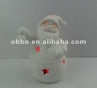 (new christmas items)Ceramic Christmas Santa Claus With LED Lights