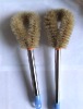 Brown cleaning brush with steel handle