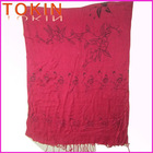 100% viscose fashion Embroidered Scarves