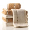 34*80cm 100% cotton printed jacquard soft water absorption brown towel