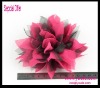 hair flower band in black&red/corsage