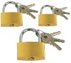 3PCS BRASS PADLOCK SET