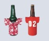 Lovely T-shirt neoprene wine bottle holder and Can cooler