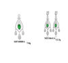 micro pave setting 925 sterling silver jewelry fashion earring