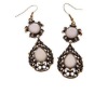 retro charming rhinestone earring, drop earring