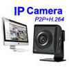 Mini High Quality Indoor Battery Powered IP Camera H.264(P2P function,Black)