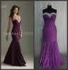 N015 Free shipping Ruffle Cannes Film Festival Oscar Awards long Ruffle sexy Cocktail Party Prom Dresses 2012