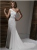 New Design One Shoulder Chiffon Long Wedding Bridal Dresses