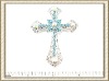 Crystal Cross Pendant-Sapphire(SKP1008010)